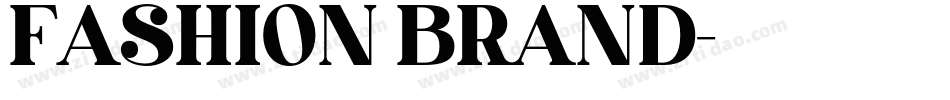 FASHION BRAND字体转换